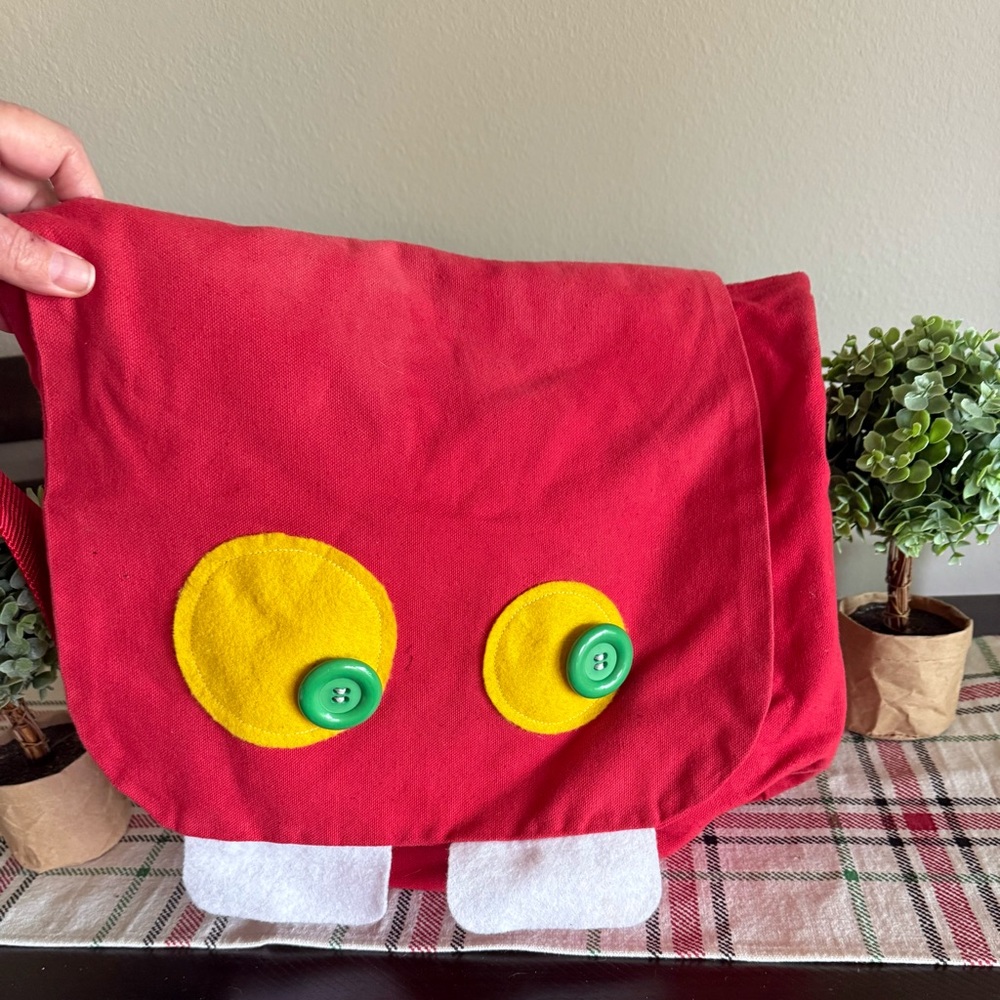 Red Shoulder Bag Monster Canvas Bag
